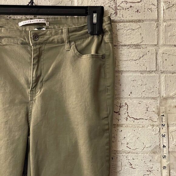Celebrity Pink 13/31 Olive Green Mid-rise Skinny Pants - Picture 4 of 10